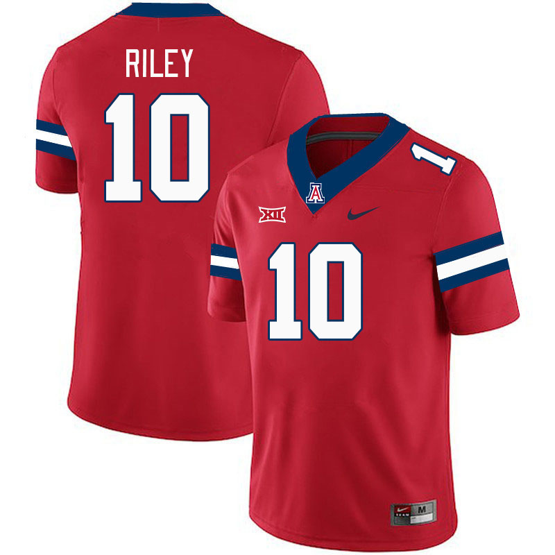 Men #10 Malachi Riley Arizona Wildcats Big 12 Conference College Football Jerseys Stitched-Red